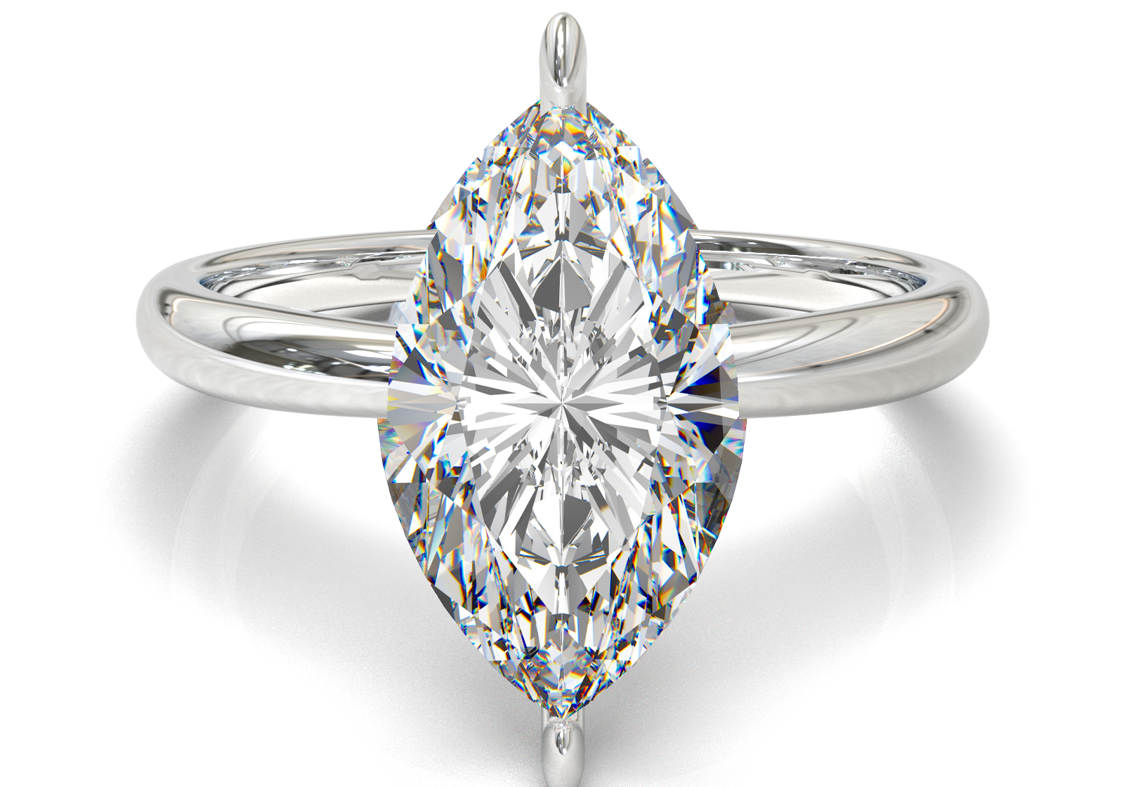 Cathedral Solitaire Frame 1.8mm thickness Yellow Gold