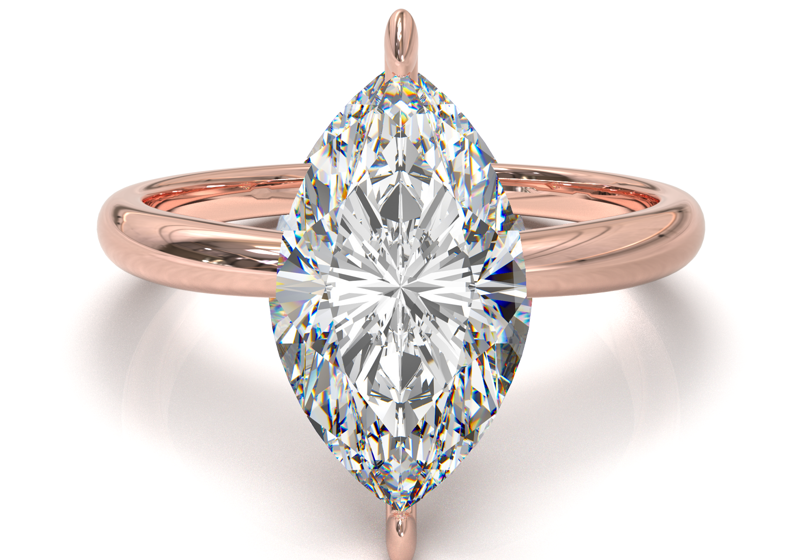 Cathedral Solitaire Frame 1.8mm thickness Yellow Gold