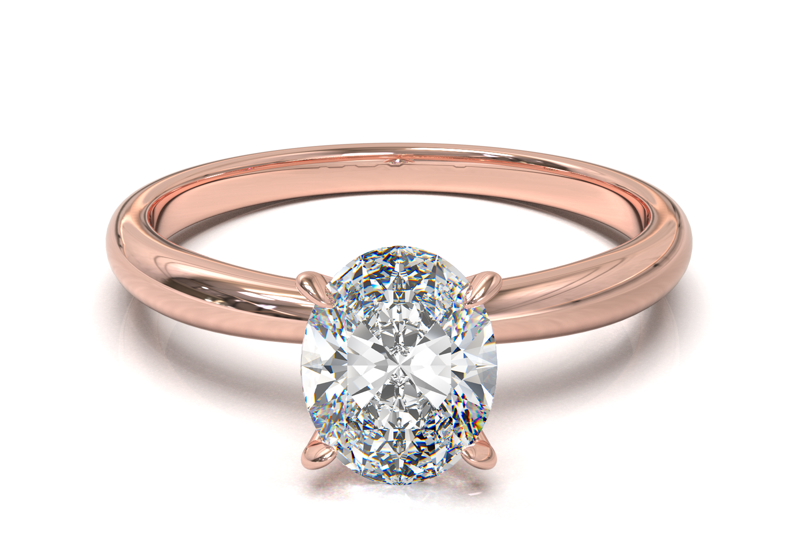 Cathedral Solitaire Frame 1.8mm thickness Yellow Gold