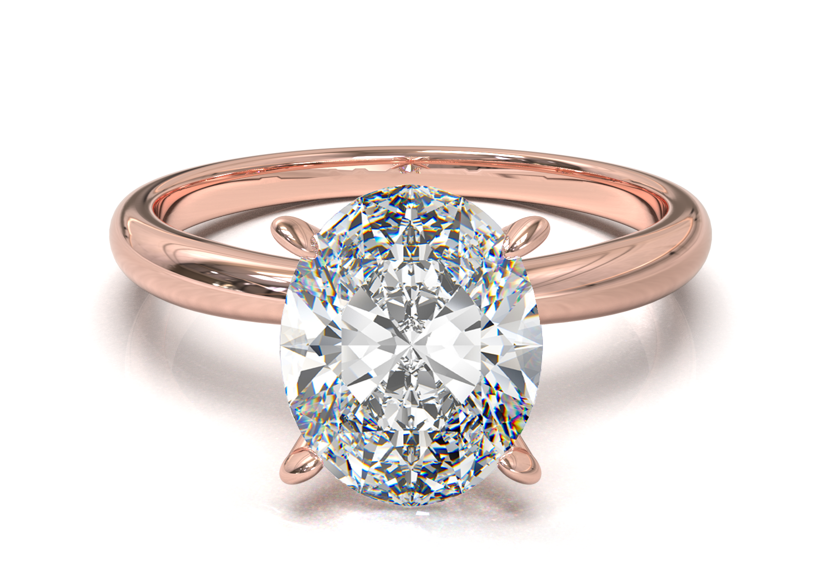 Cathedral Solitaire Frame 1.8mm thickness Yellow Gold