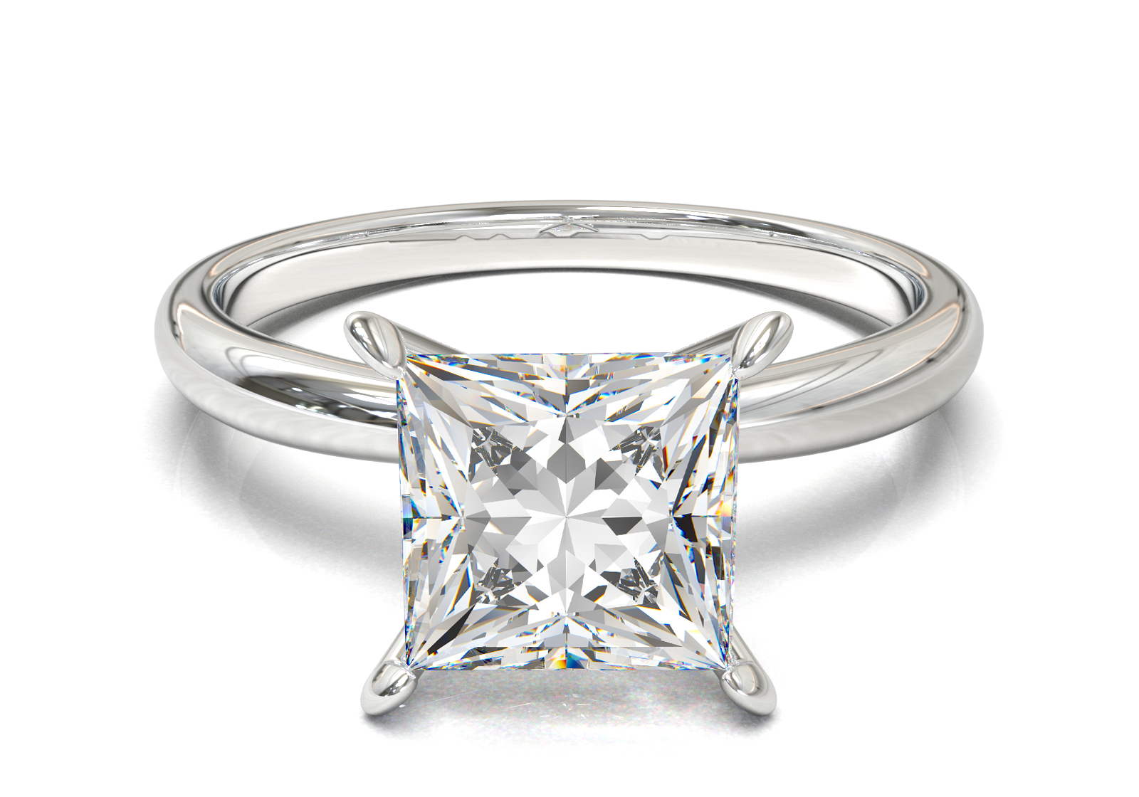 Cathedral Solitaire Frame 1.8mm thickness Yellow Gold