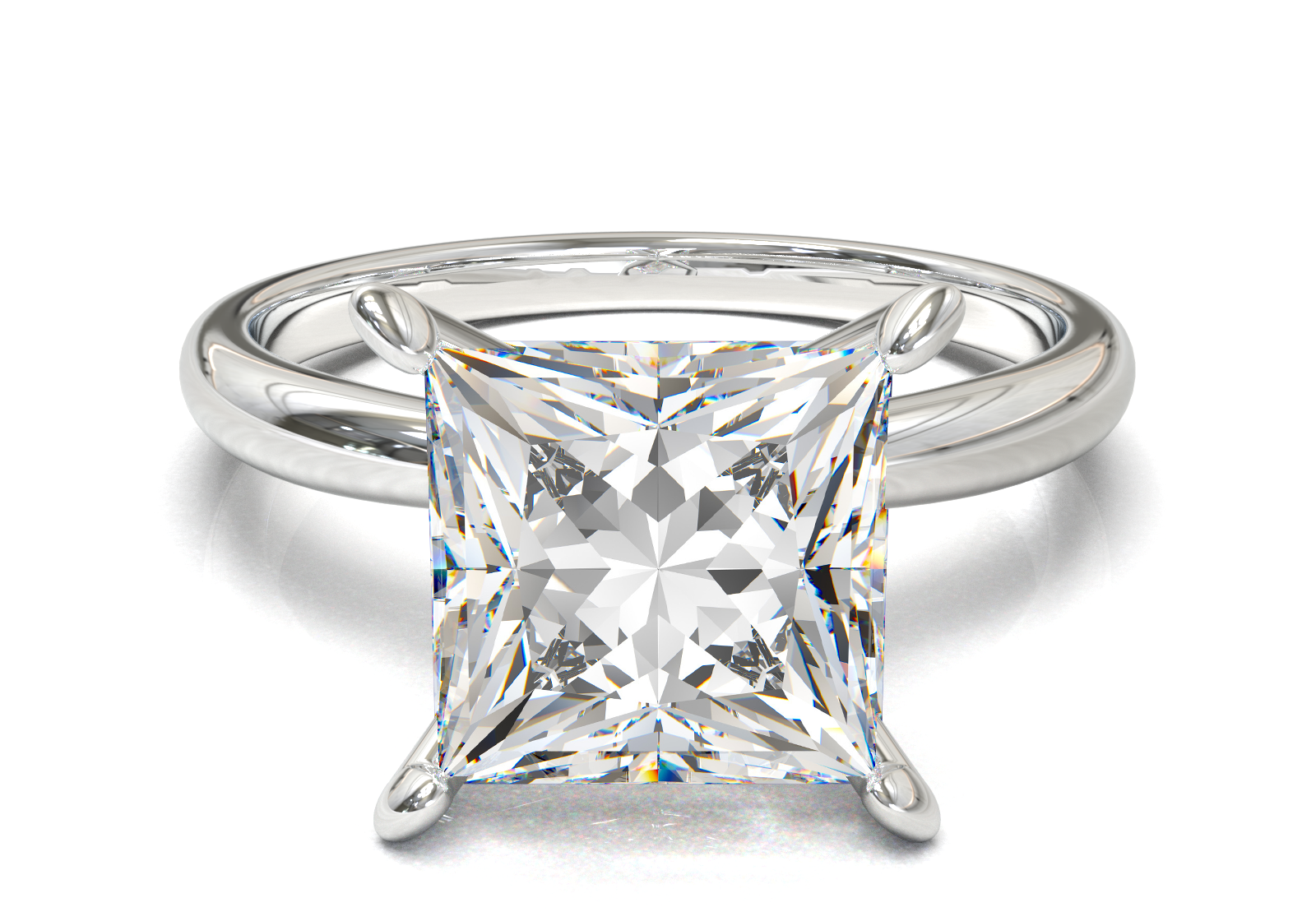 Cathedral Solitaire Frame 1.8mm thickness Yellow Gold