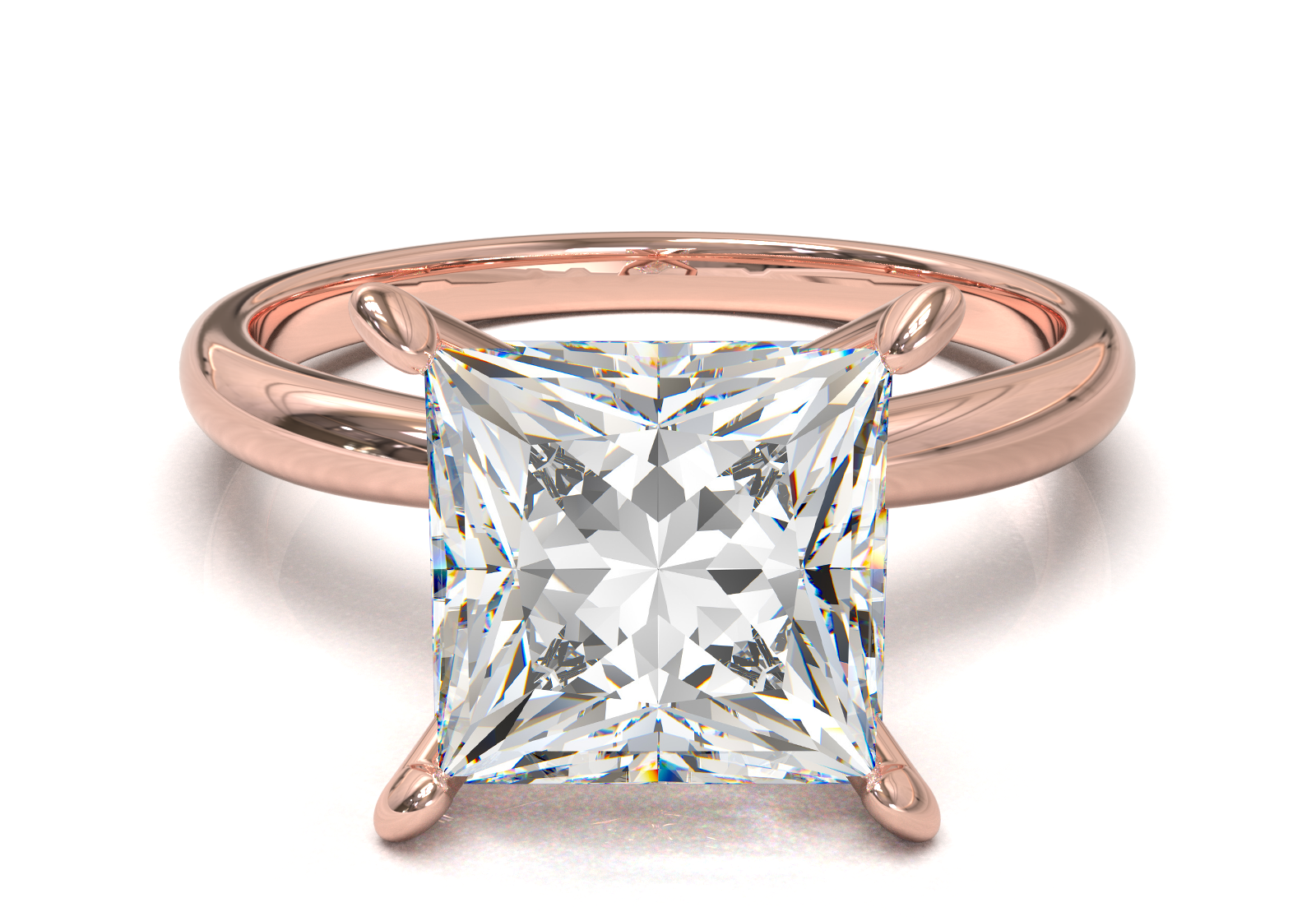 Cathedral Solitaire Frame 1.8mm thickness Yellow Gold