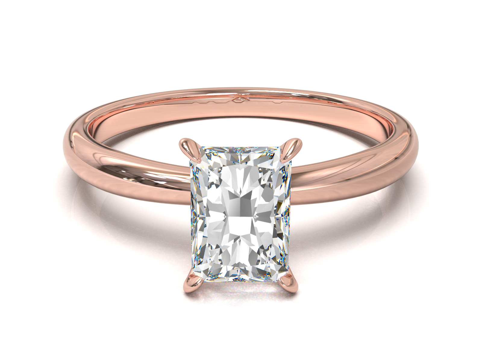 Cathedral Solitaire Frame 1.8mm thickness Yellow Gold