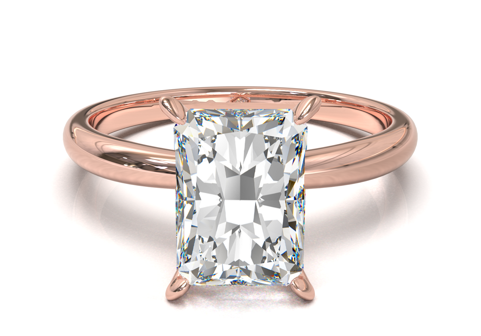 Cathedral Solitaire Frame 1.8mm thickness Yellow Gold