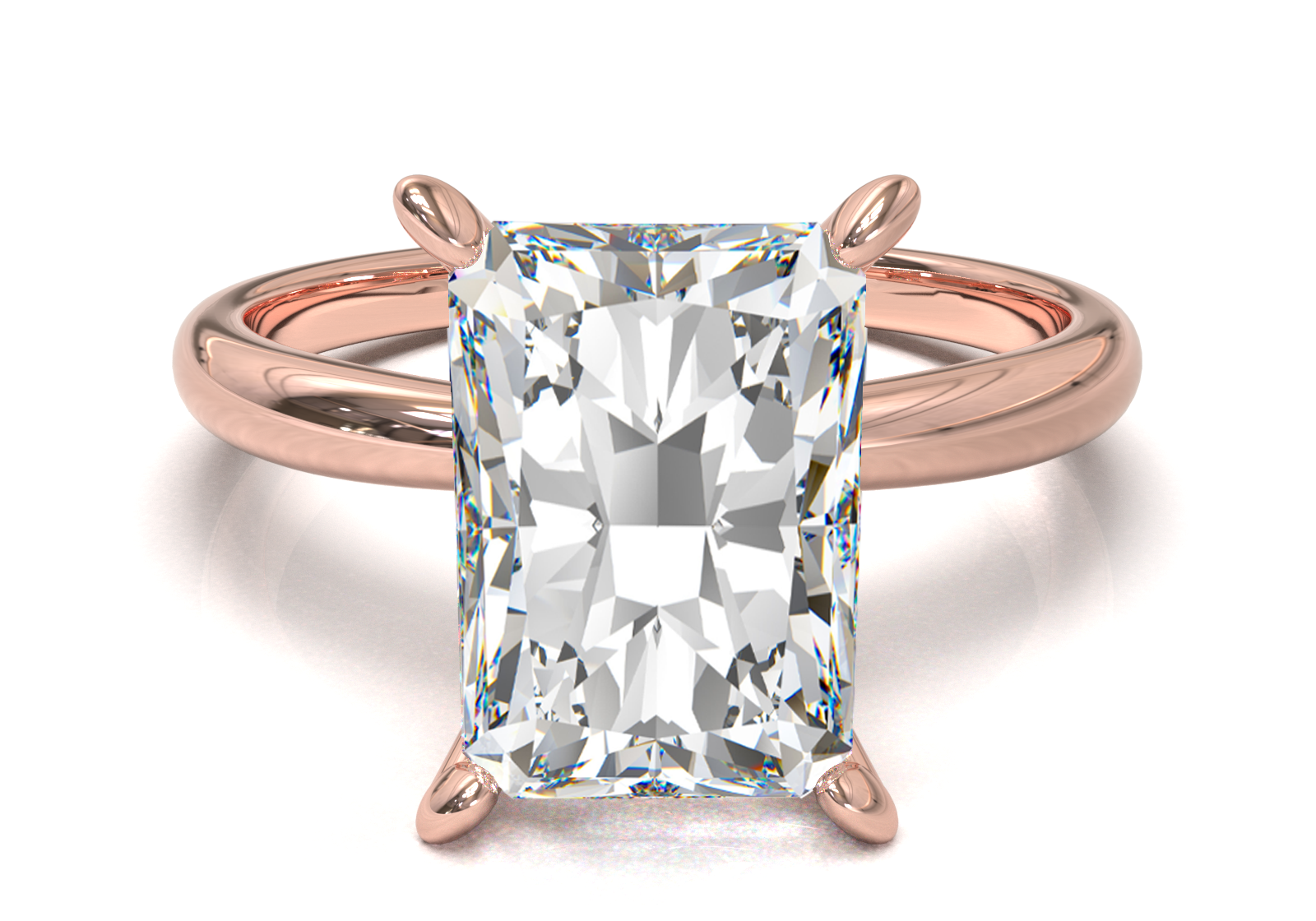 Cathedral Solitaire Frame 1.8mm thickness Yellow Gold