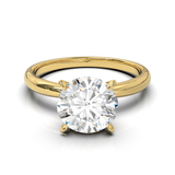 Cathedral Solitaire Frame 1.8mm thickness Yellow Gold