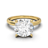 Cathedral Solitaire Frame 1.8mm thickness Yellow Gold