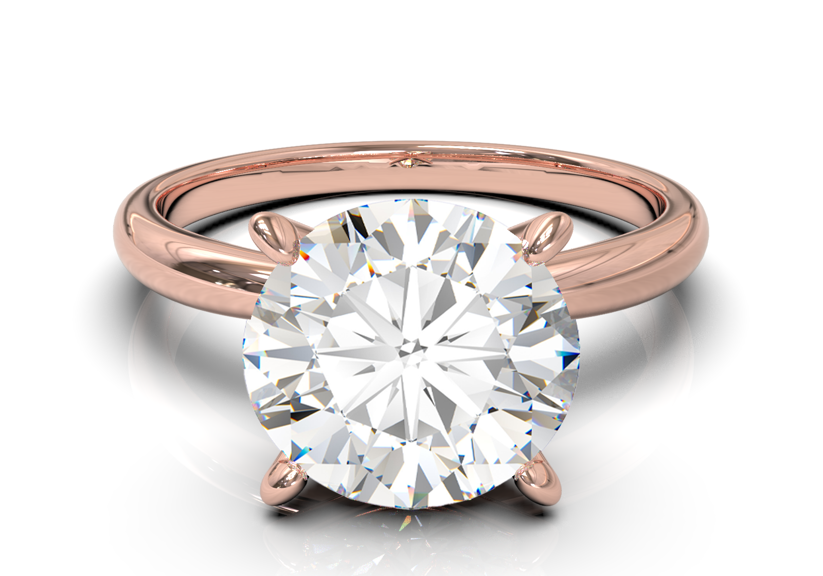 Cathedral Solitaire Frame 1.8mm thickness Yellow Gold