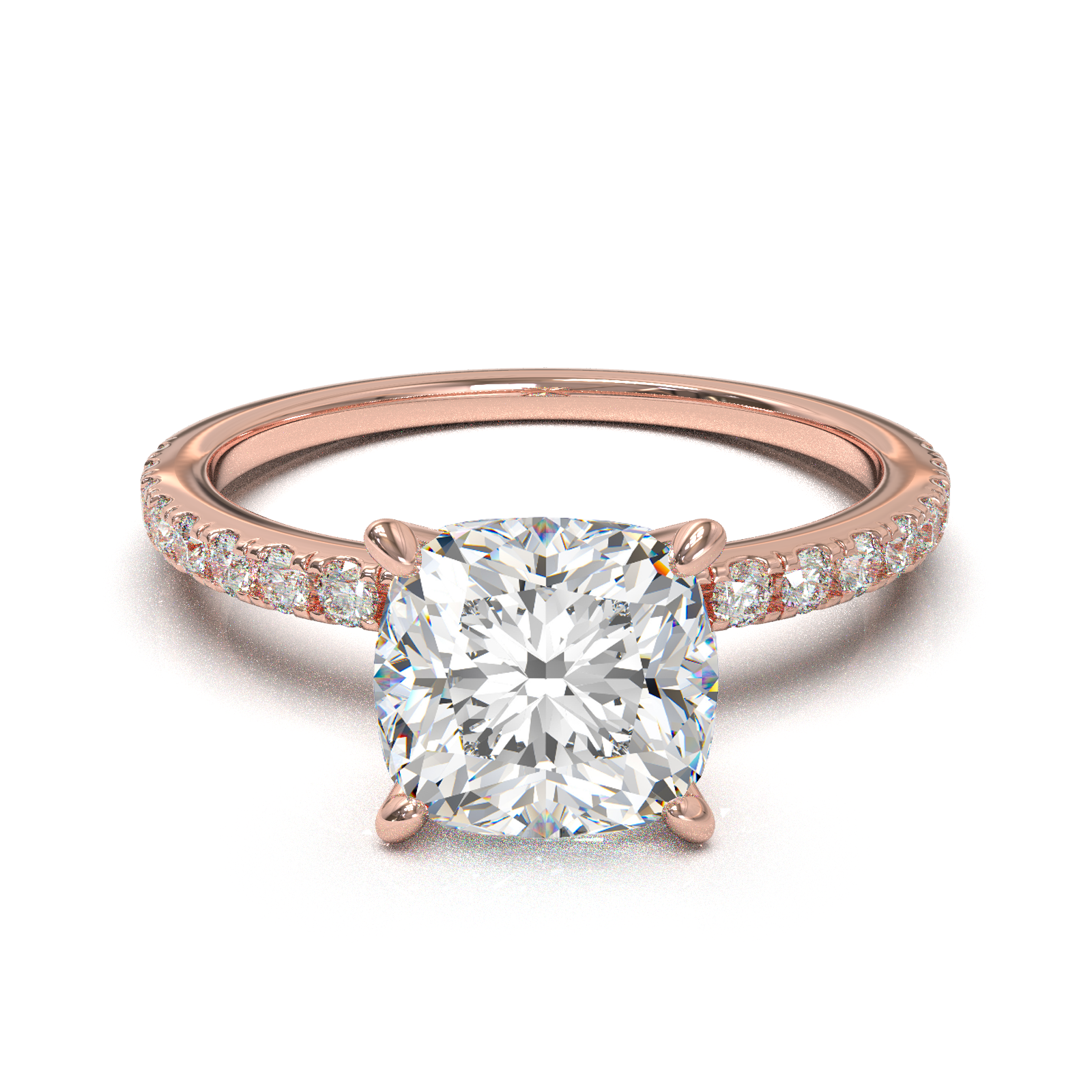 Rose Gold Half Round Pavé Frame