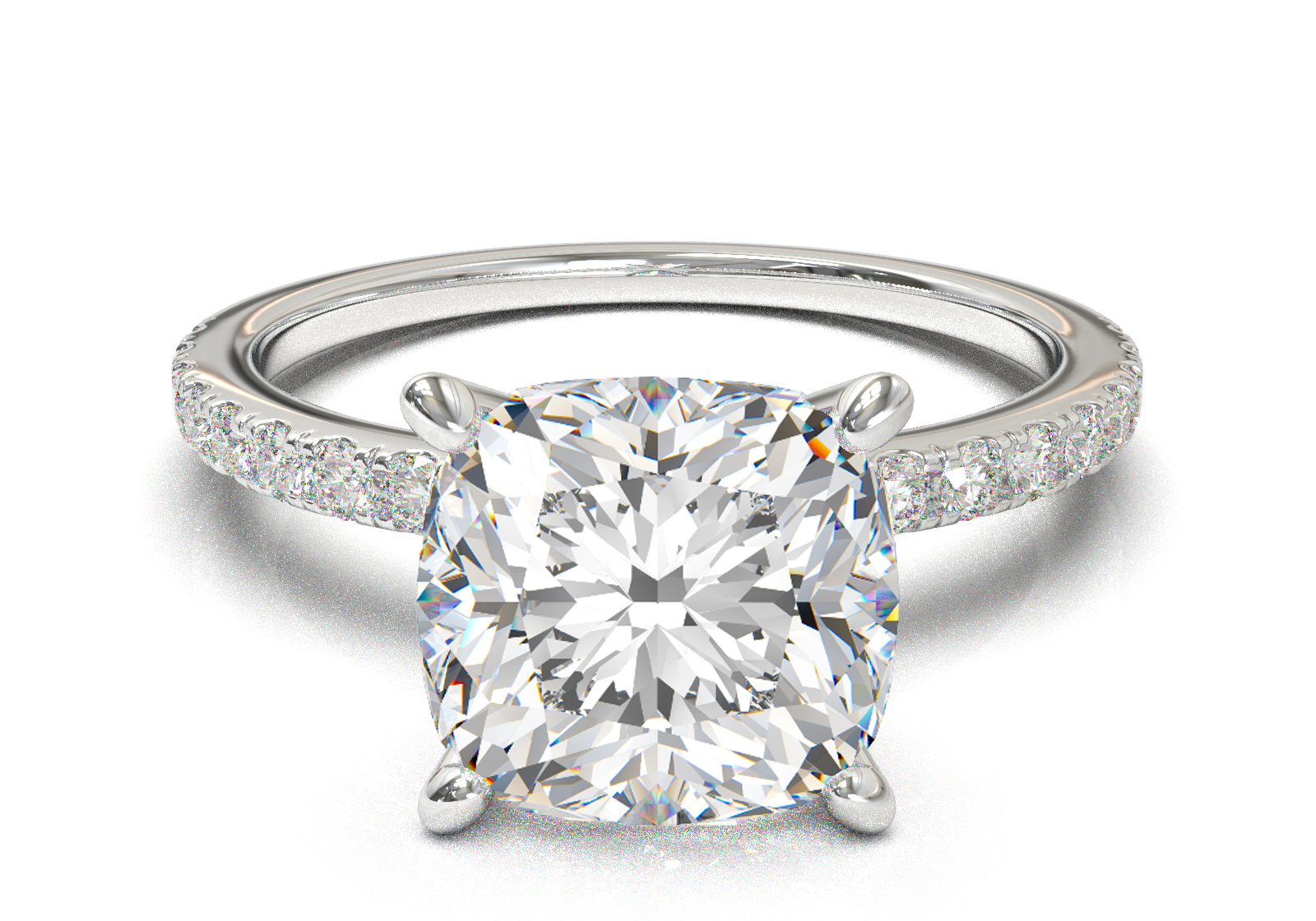 Montura Pavé 0.01 Oro Blanco