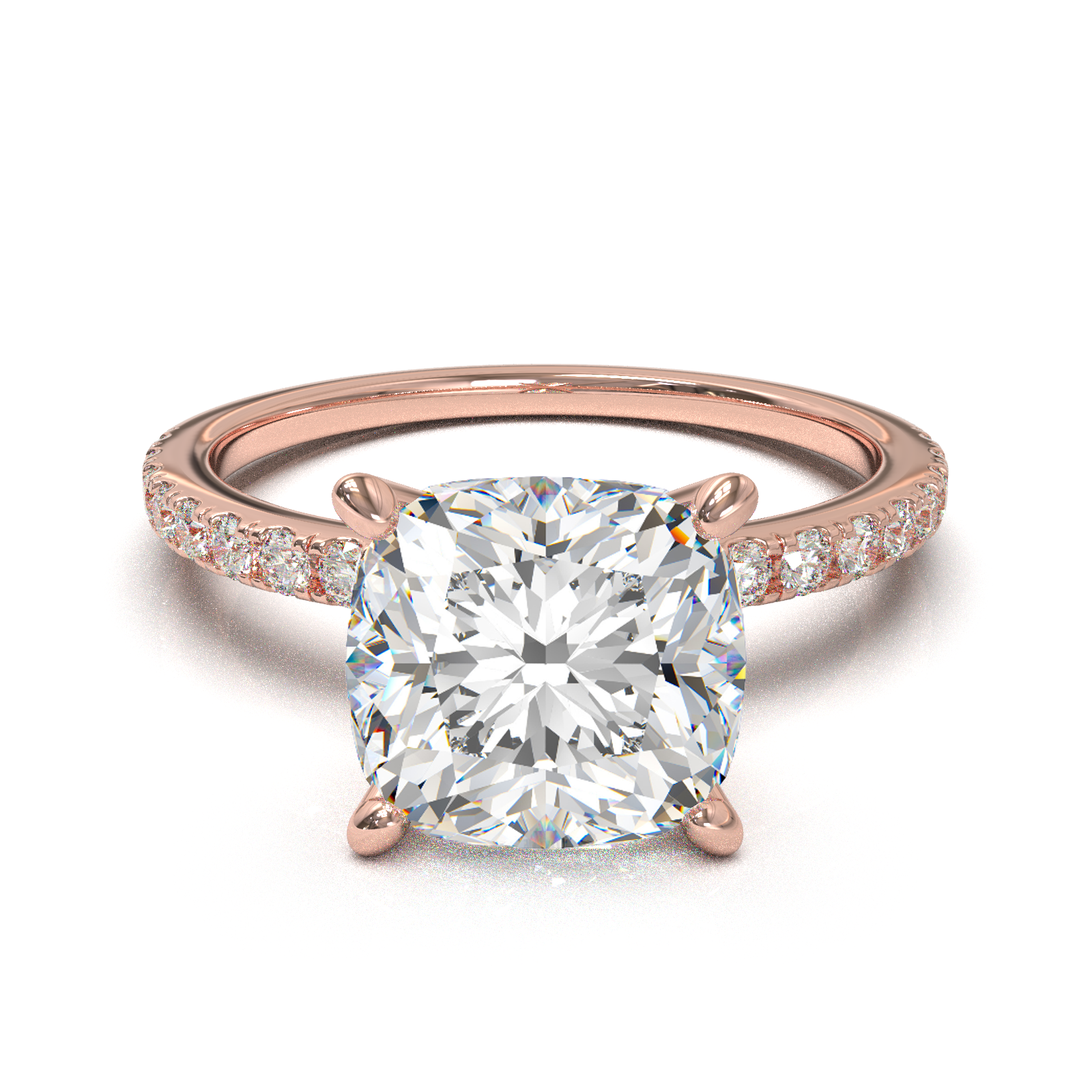 Rose Gold Half Round Pavé Frame