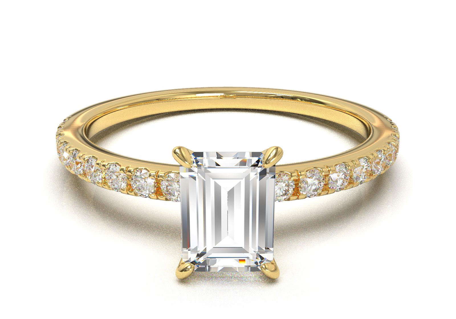 Montura Pavé 0.01 Oro Amarillo