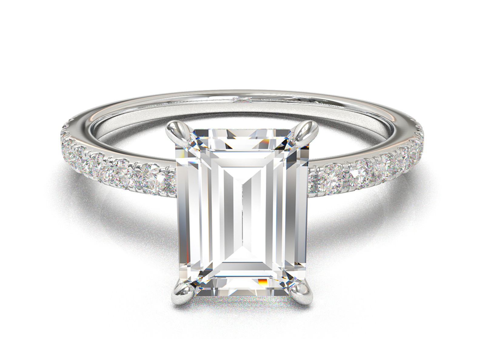 Montura Pavé 0.01 Oro Blanco