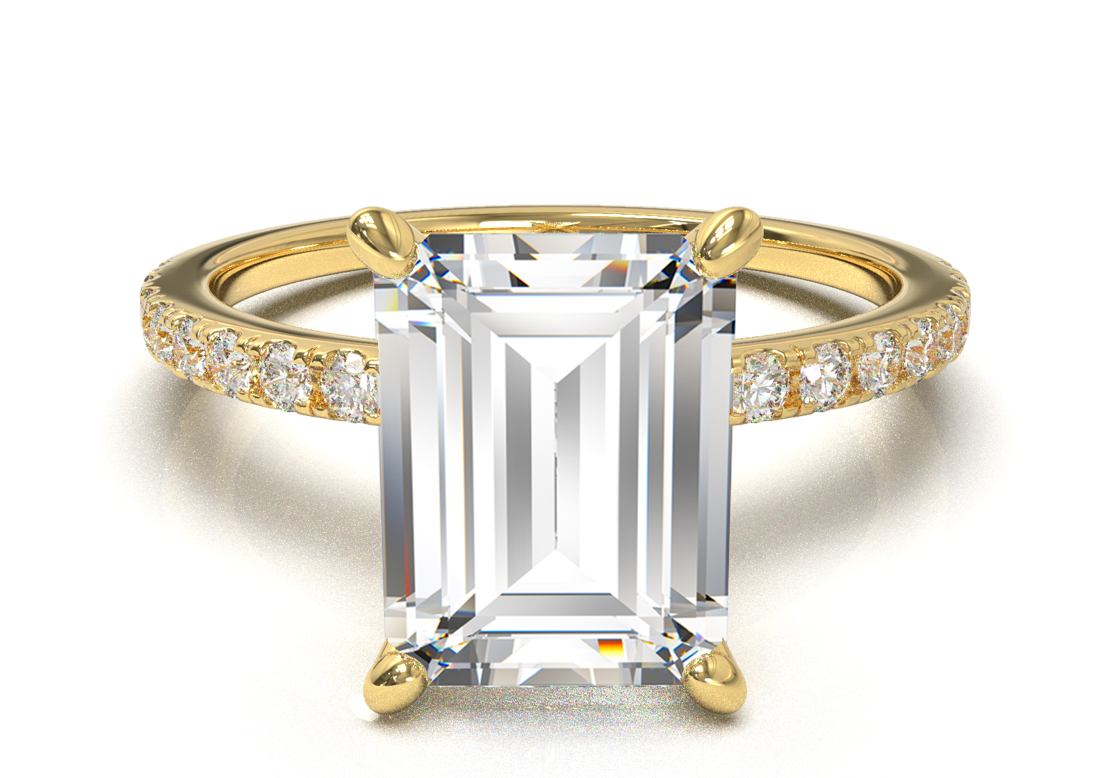 Montura Pavé 0.01 Oro Amarillo