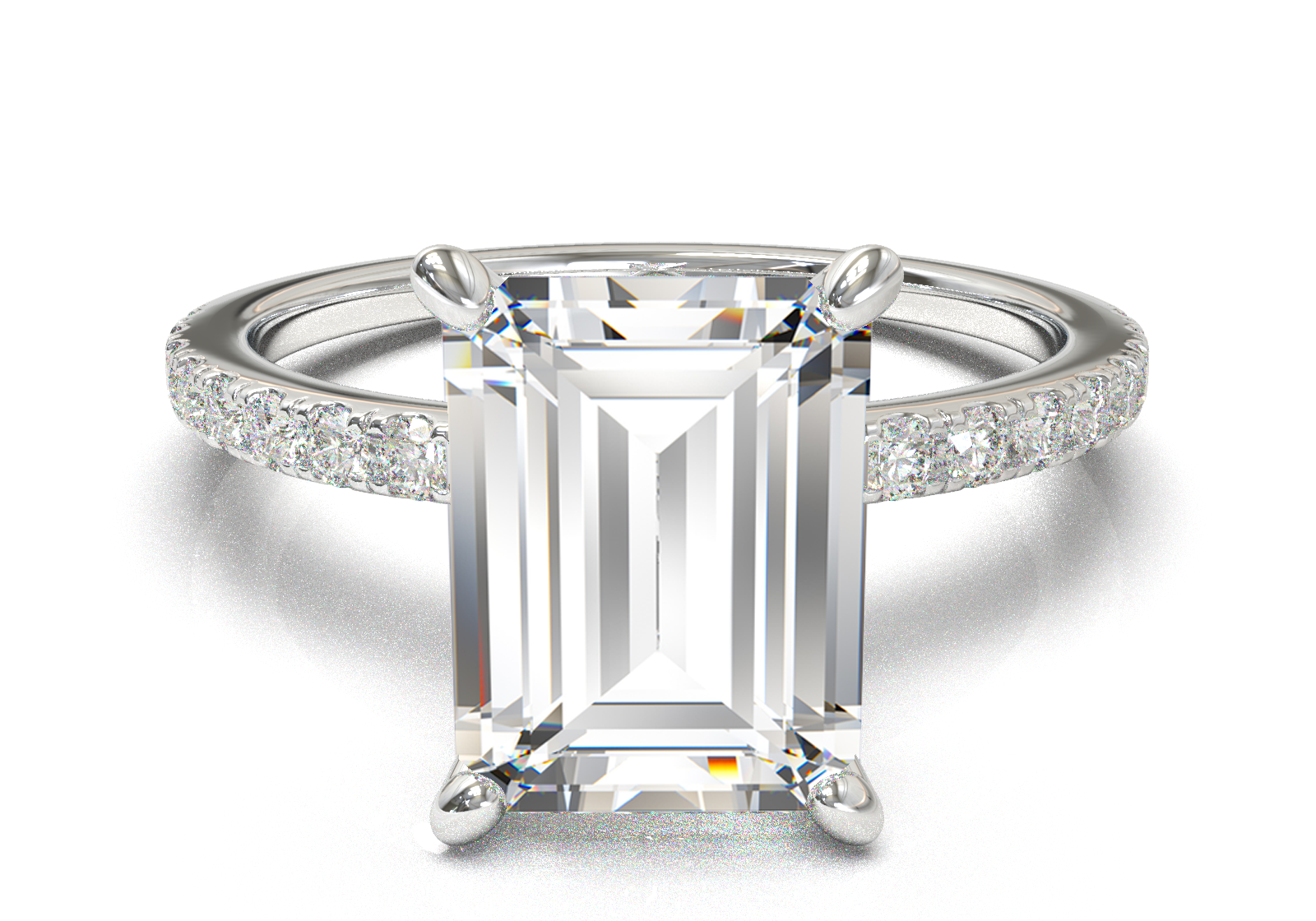 Montura Pavé 0.01 Oro Blanco