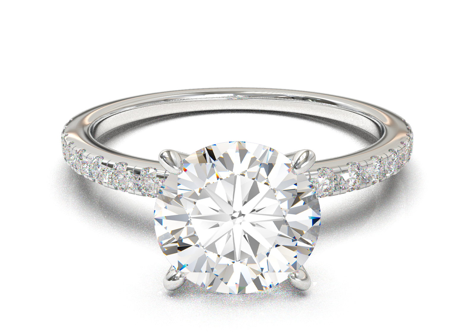 Montura Pavé 0.01 Oro Blanco