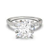 Pavé style engagement ring with 1.50cts Round diamond
