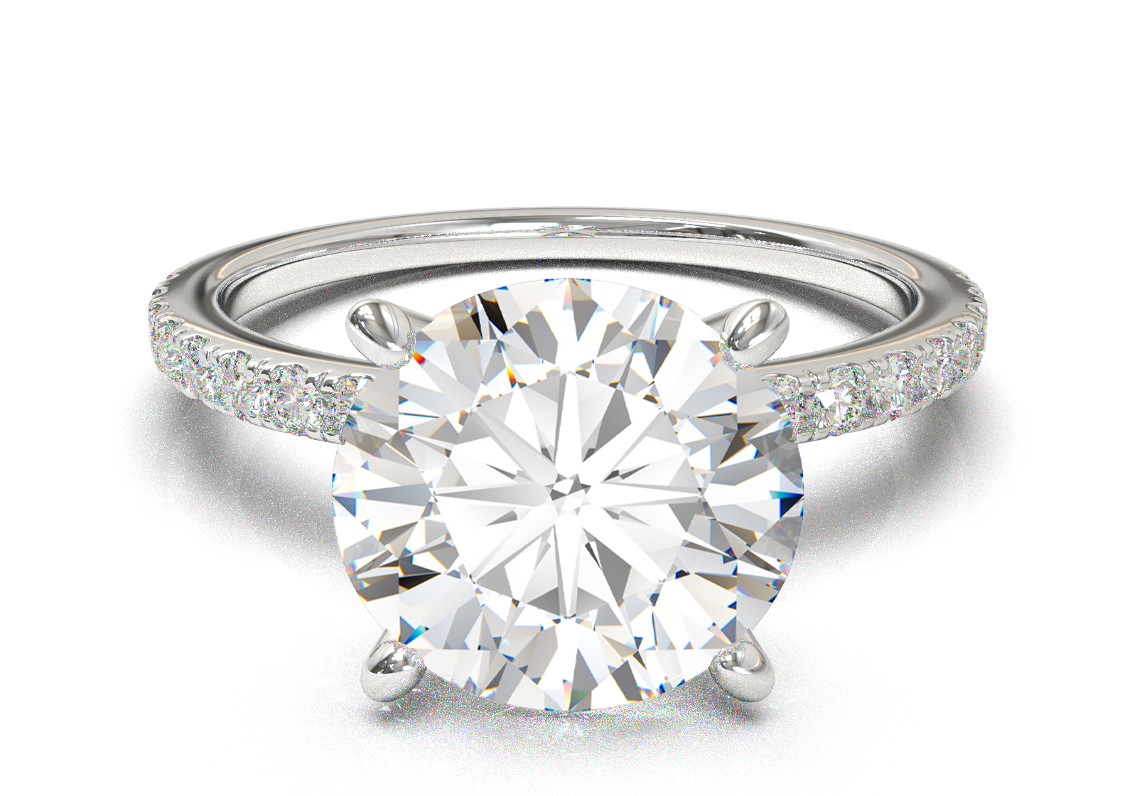 Montura Pavé 0.01 Oro Blanco