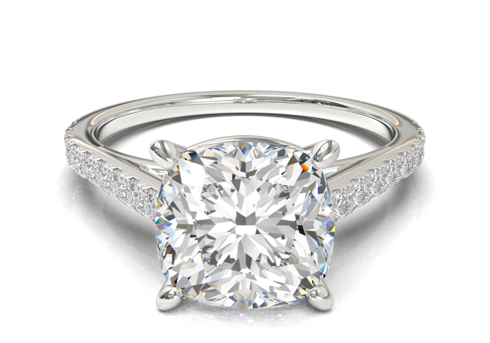 Montura Pavé 0.01 Catedral Oro Blanco