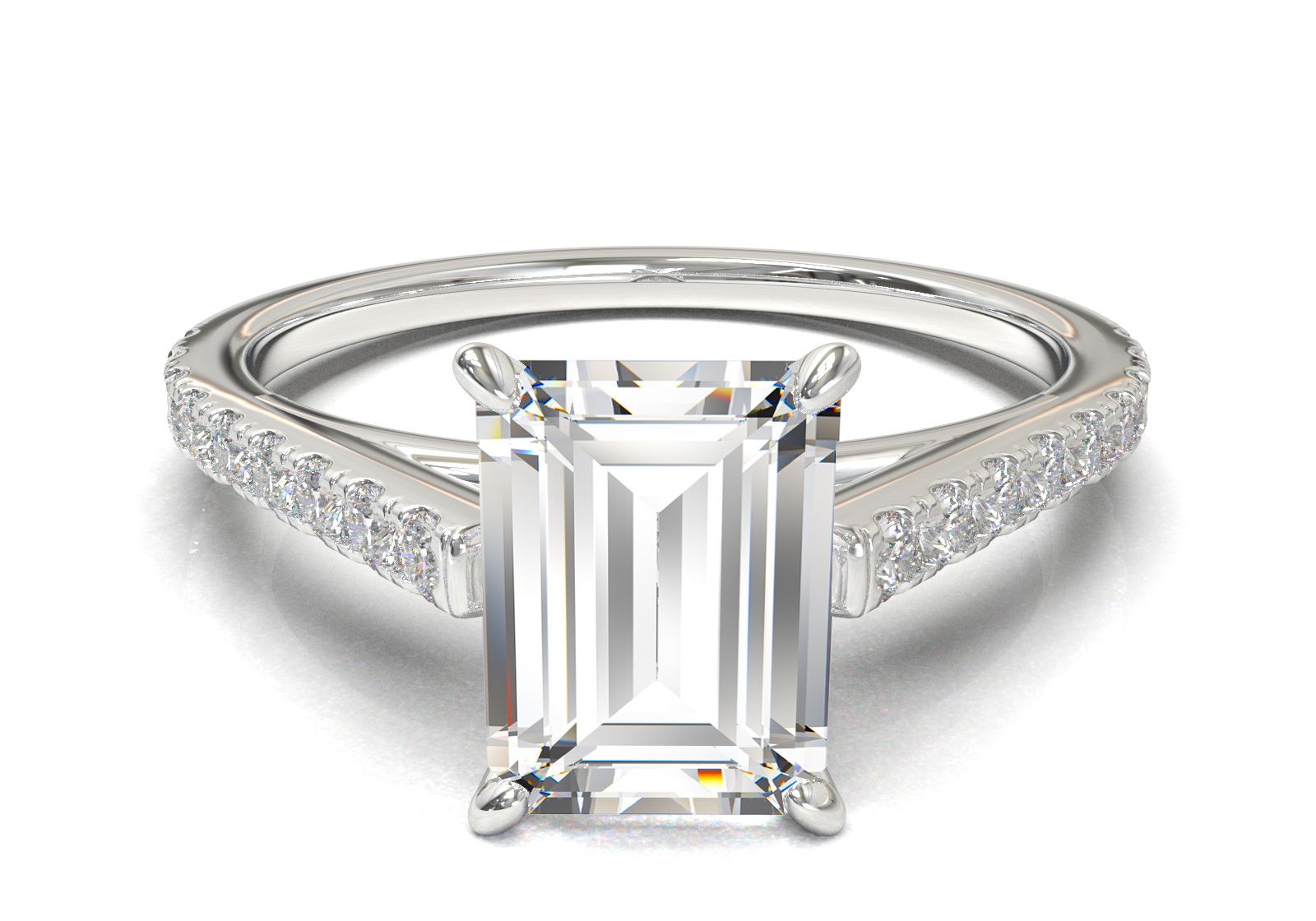 Montura Pavé 0.01 Catedral Oro Blanco