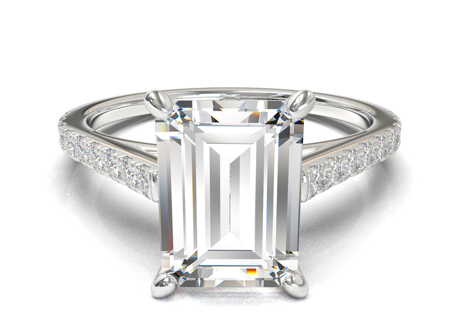 Montura Pavé 0.01 Catedral Oro Blanco