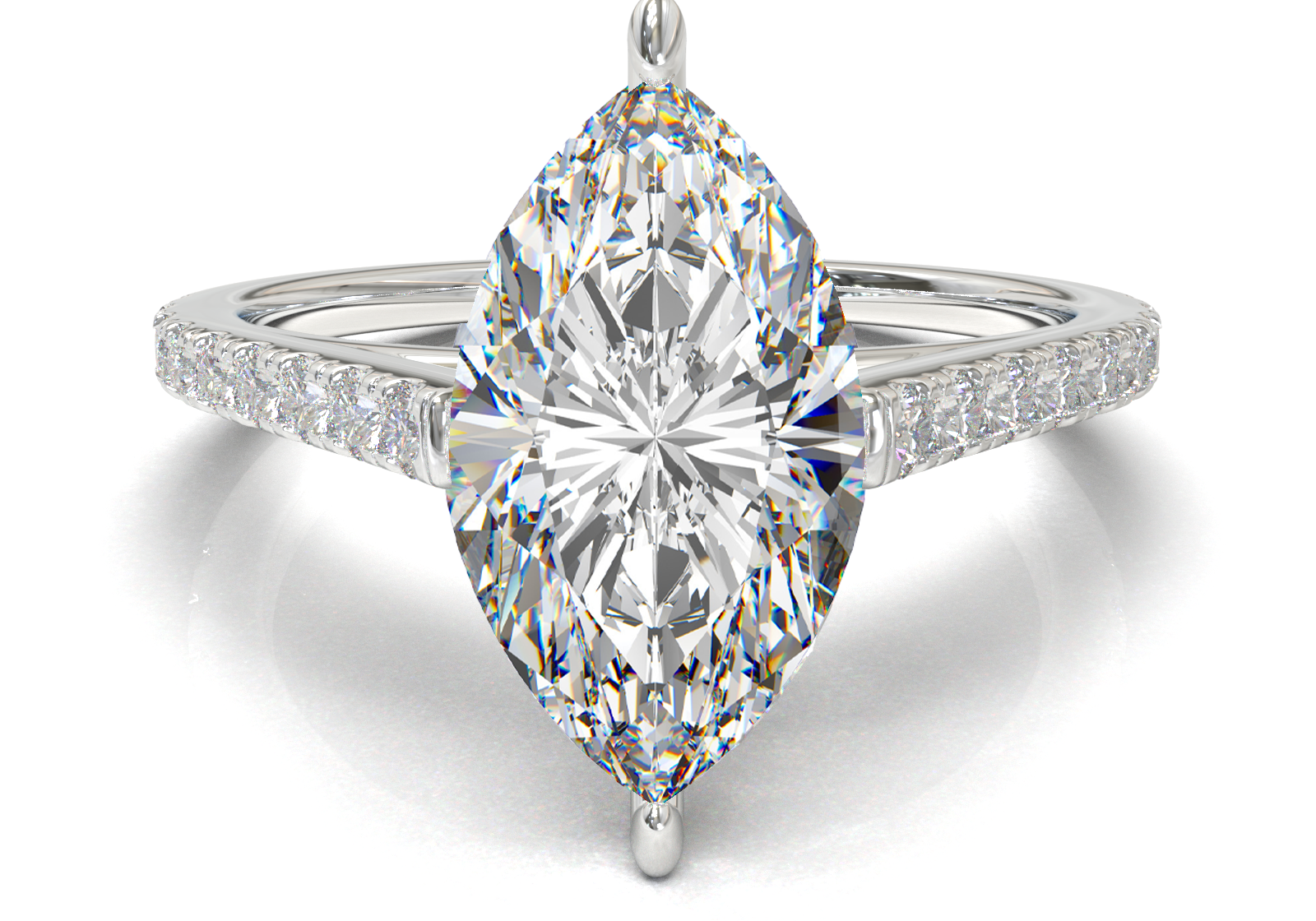 Montura Pavé 0.01 Catedral Oro Blanco