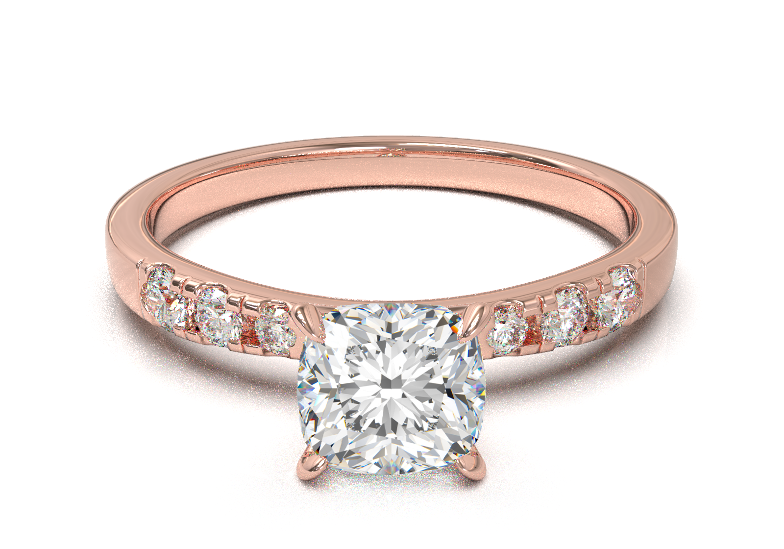 Montura Pavé 3,2,1  Oro Rosa