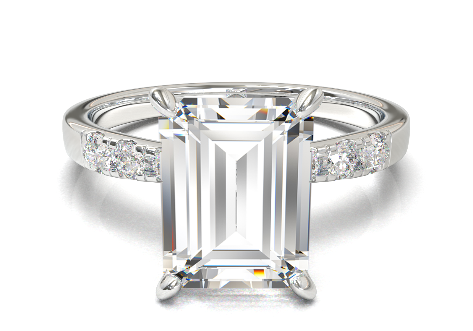 Montura Pavé 3,2,1  Oro Blanco