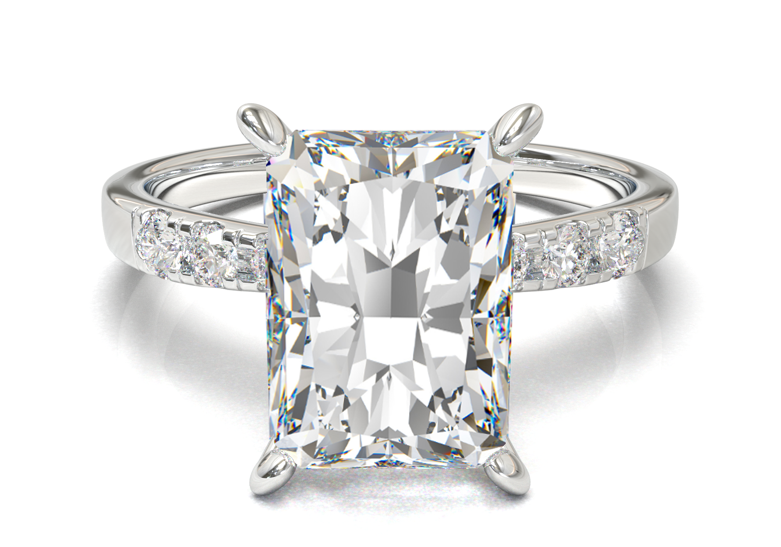 Montura Pavé 3,2,1  Oro Blanco