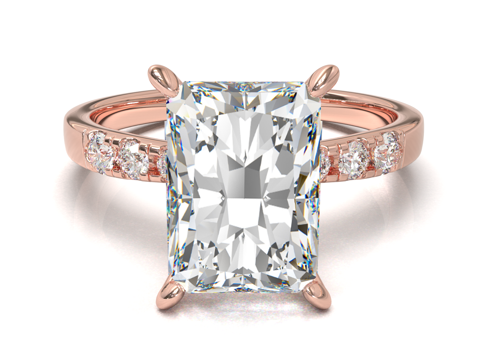 Montura Pavé 3,2,1  Oro Rosa