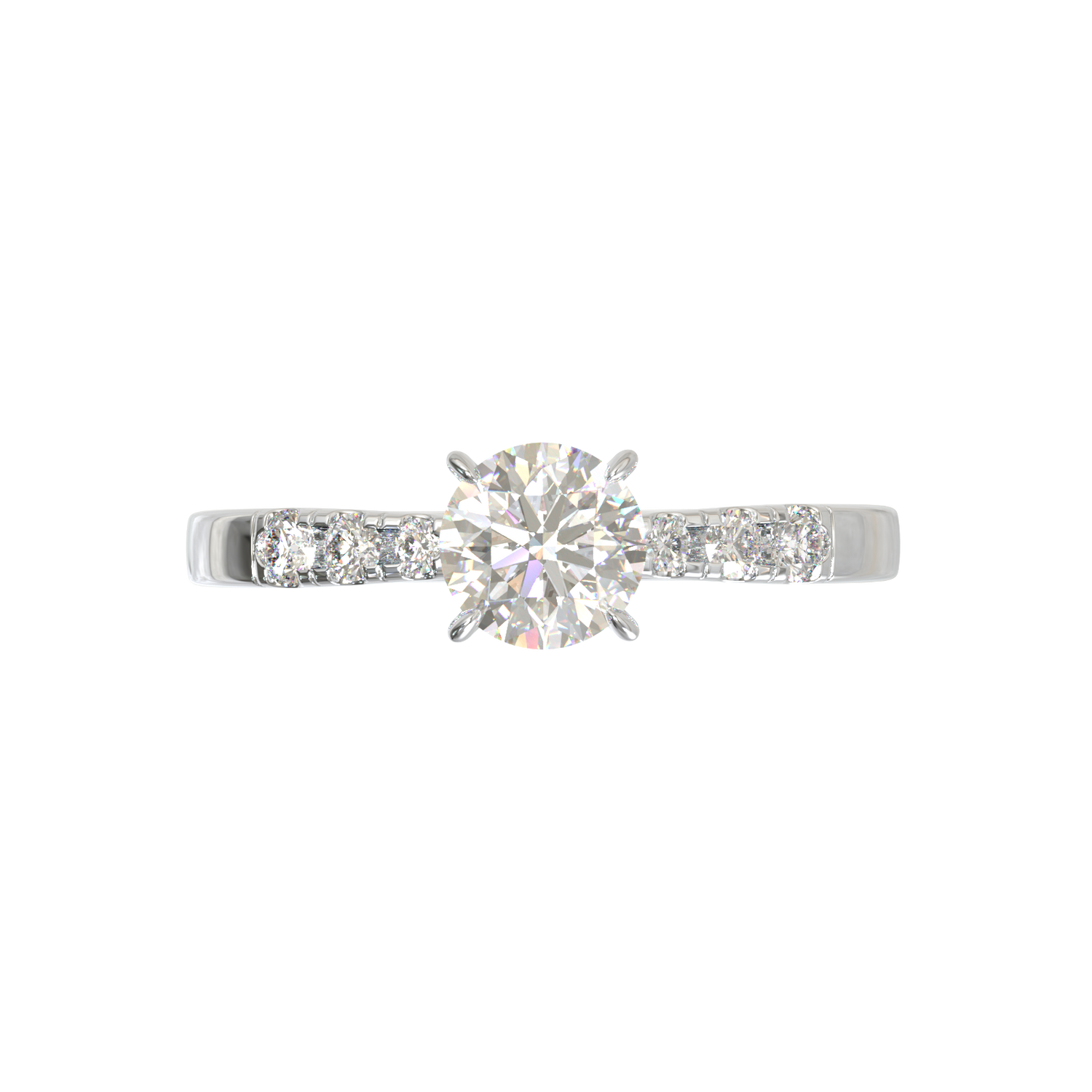 Pavé Frame 3,2,1 White Gold