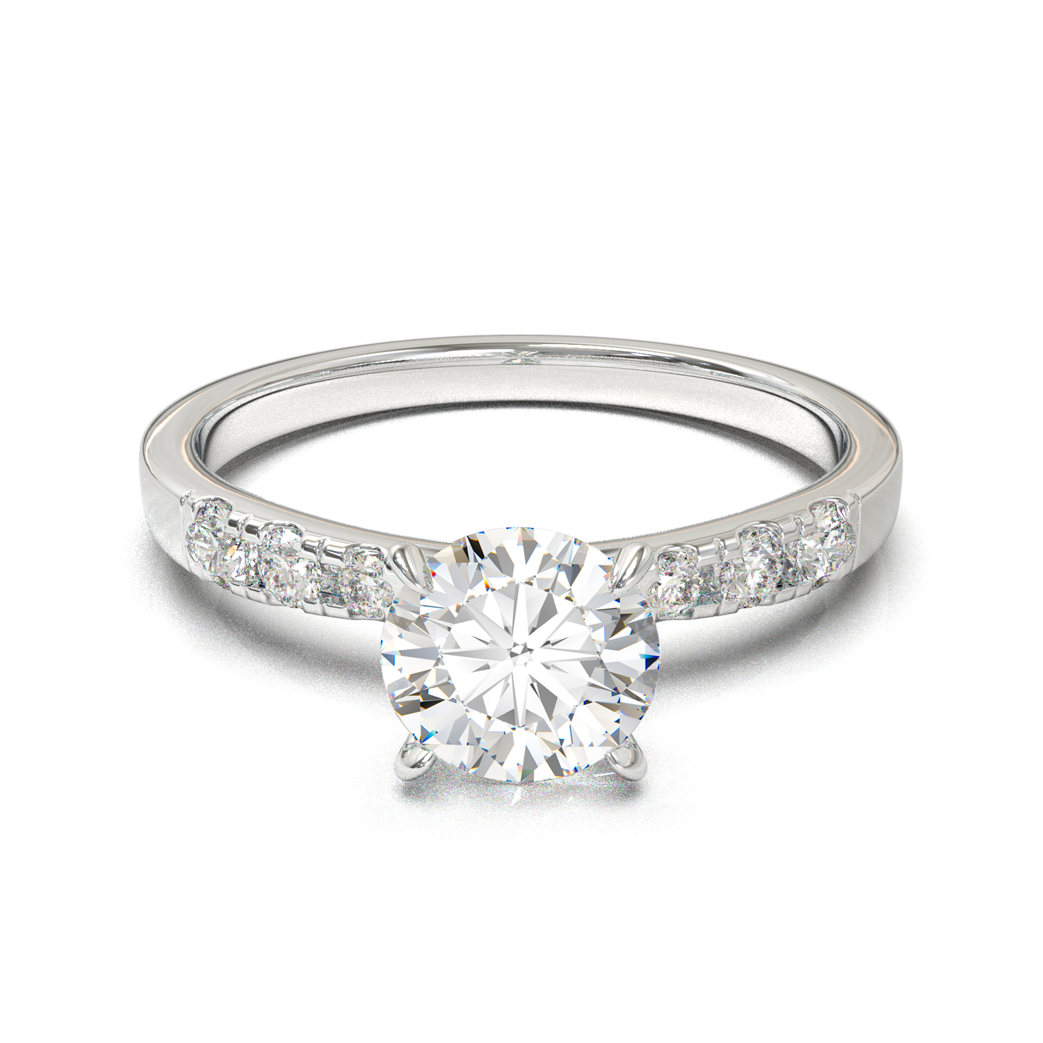 Pavé Frame 3,2,1 White Gold