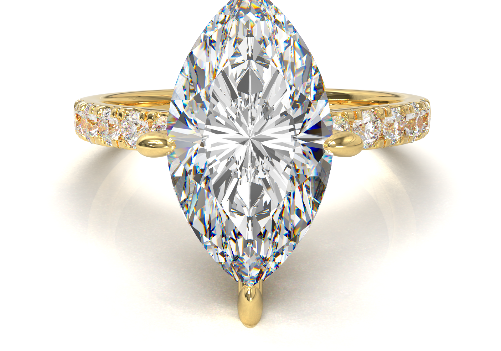 Montura Pavé 33,22,11 Oro Amarillo