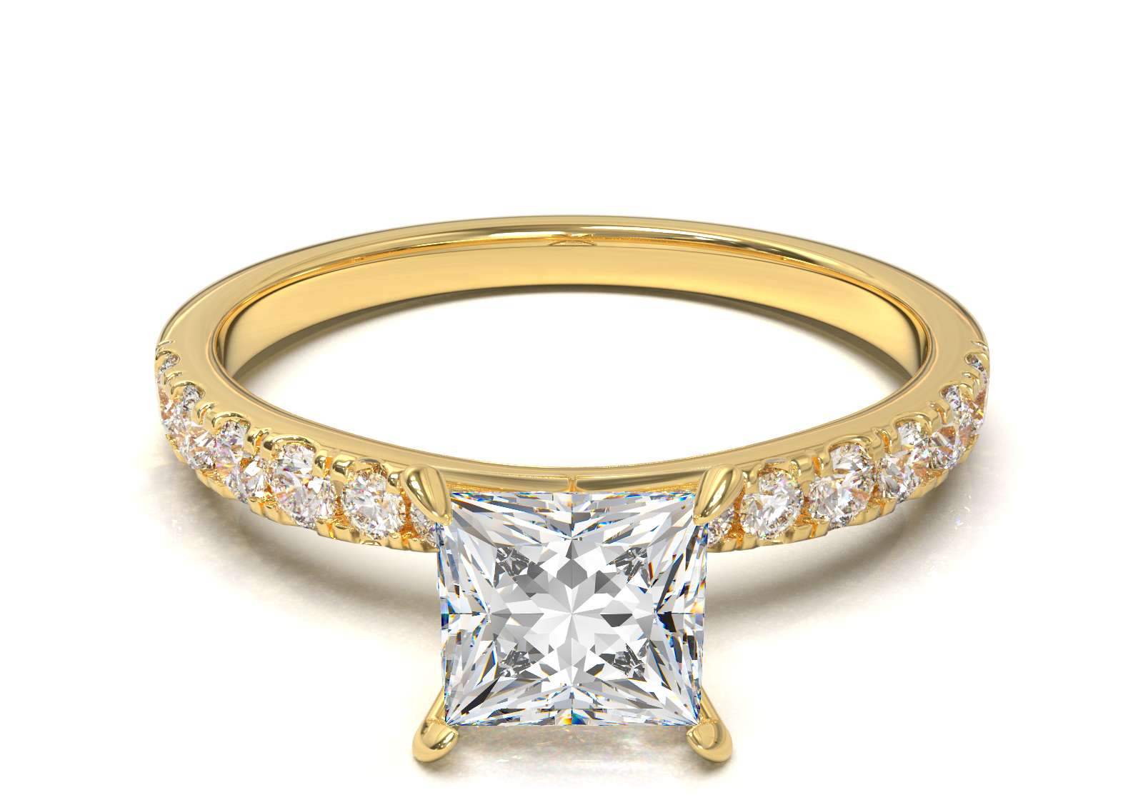 Montura Pavé 33,22,11 Oro Amarillo