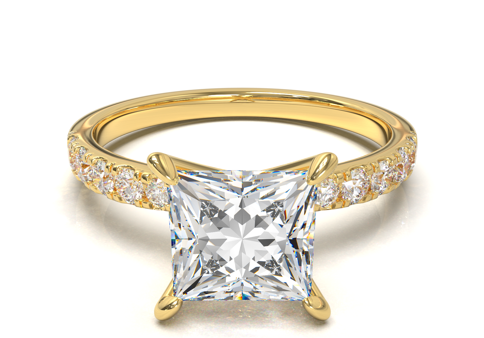 Montura Pavé 33,22,11 Oro Amarillo