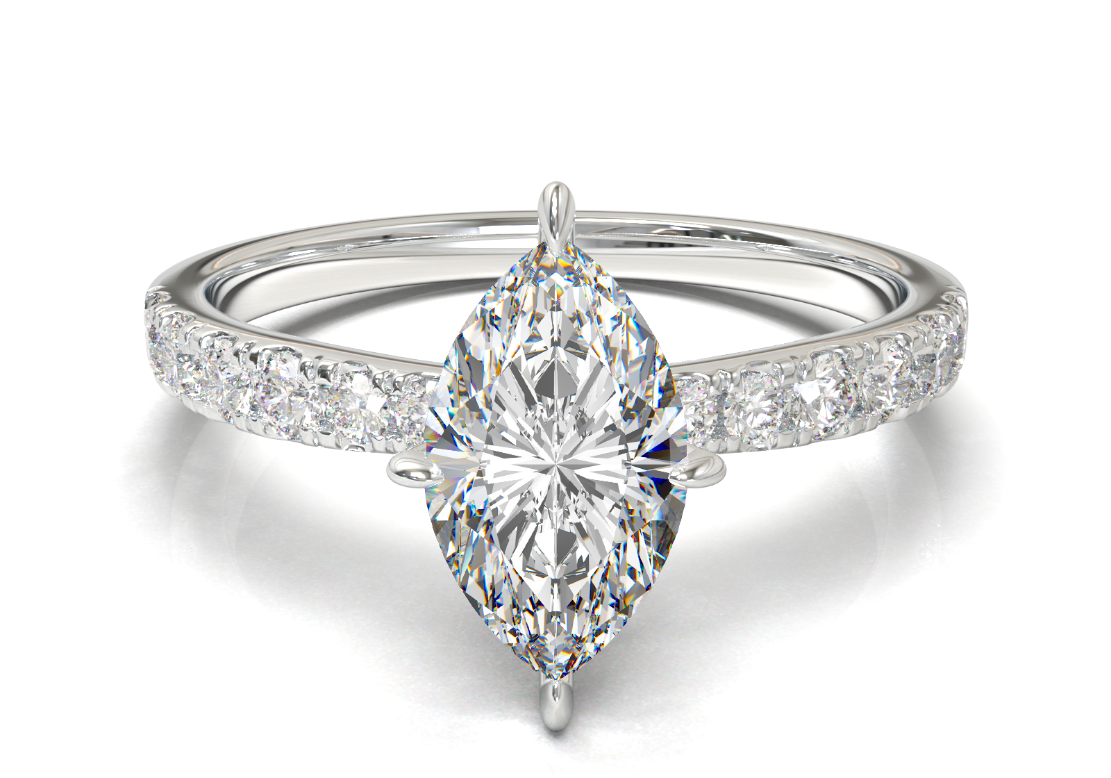 Montura Pavé 33,22,11 Oro Blanco