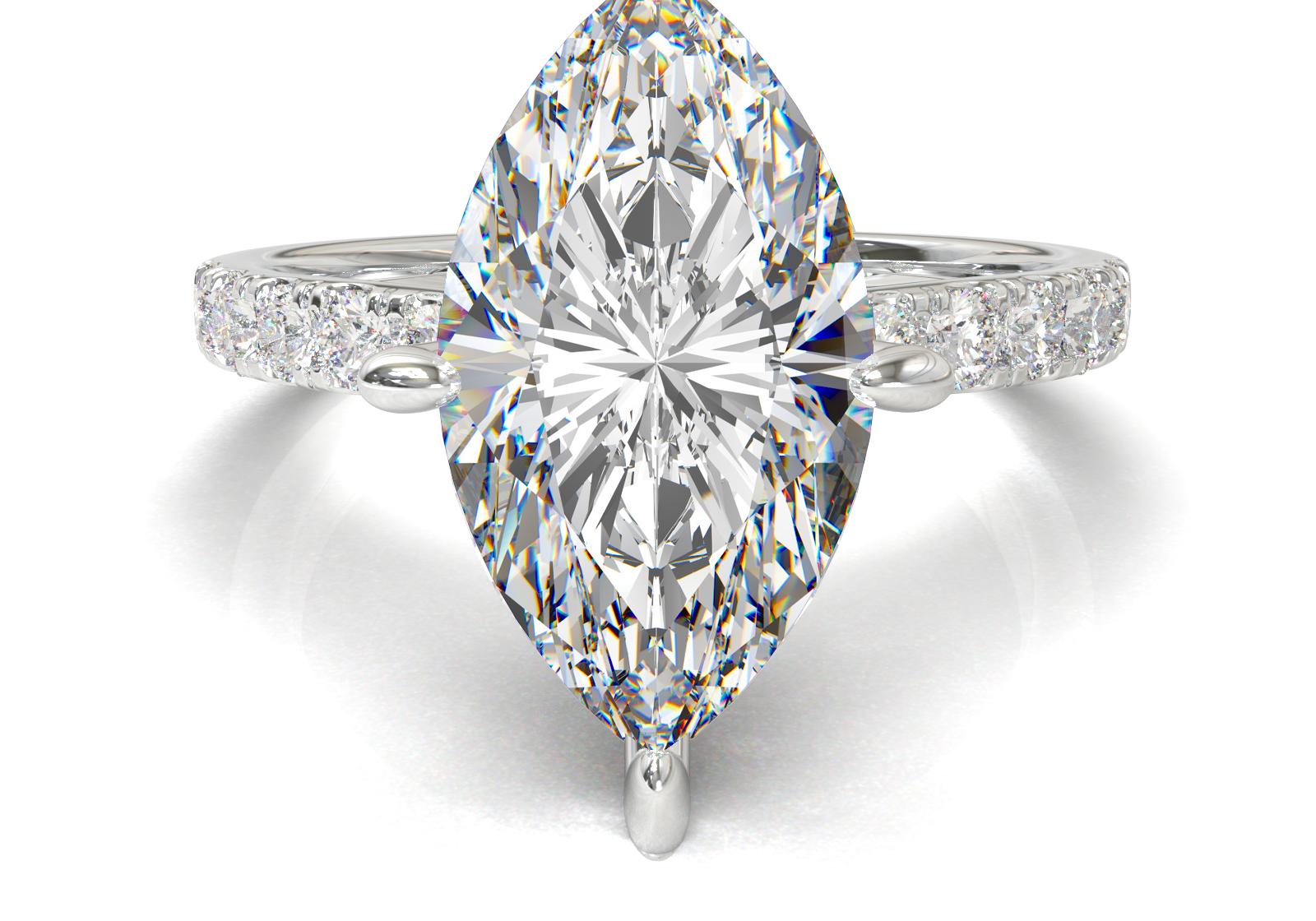 Montura Pavé 33,22,11 Oro Blanco