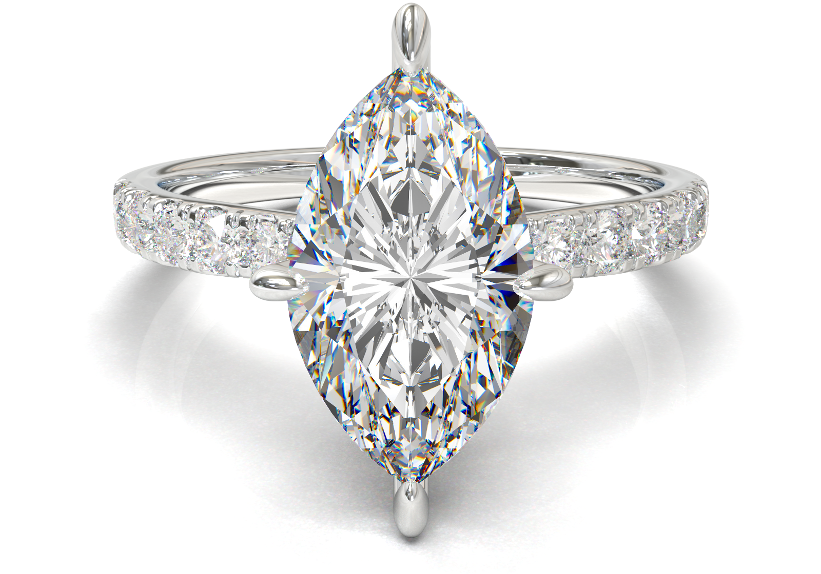 Montura Pavé 33,22,11 Oro Blanco