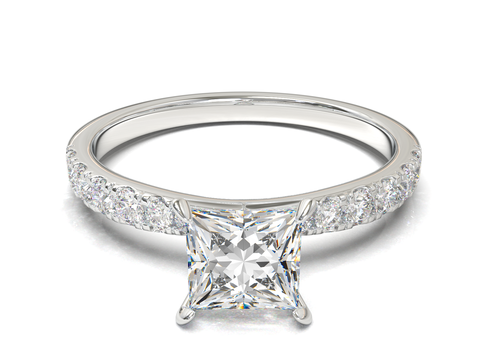 Montura Pavé 33,22,11 Oro Blanco