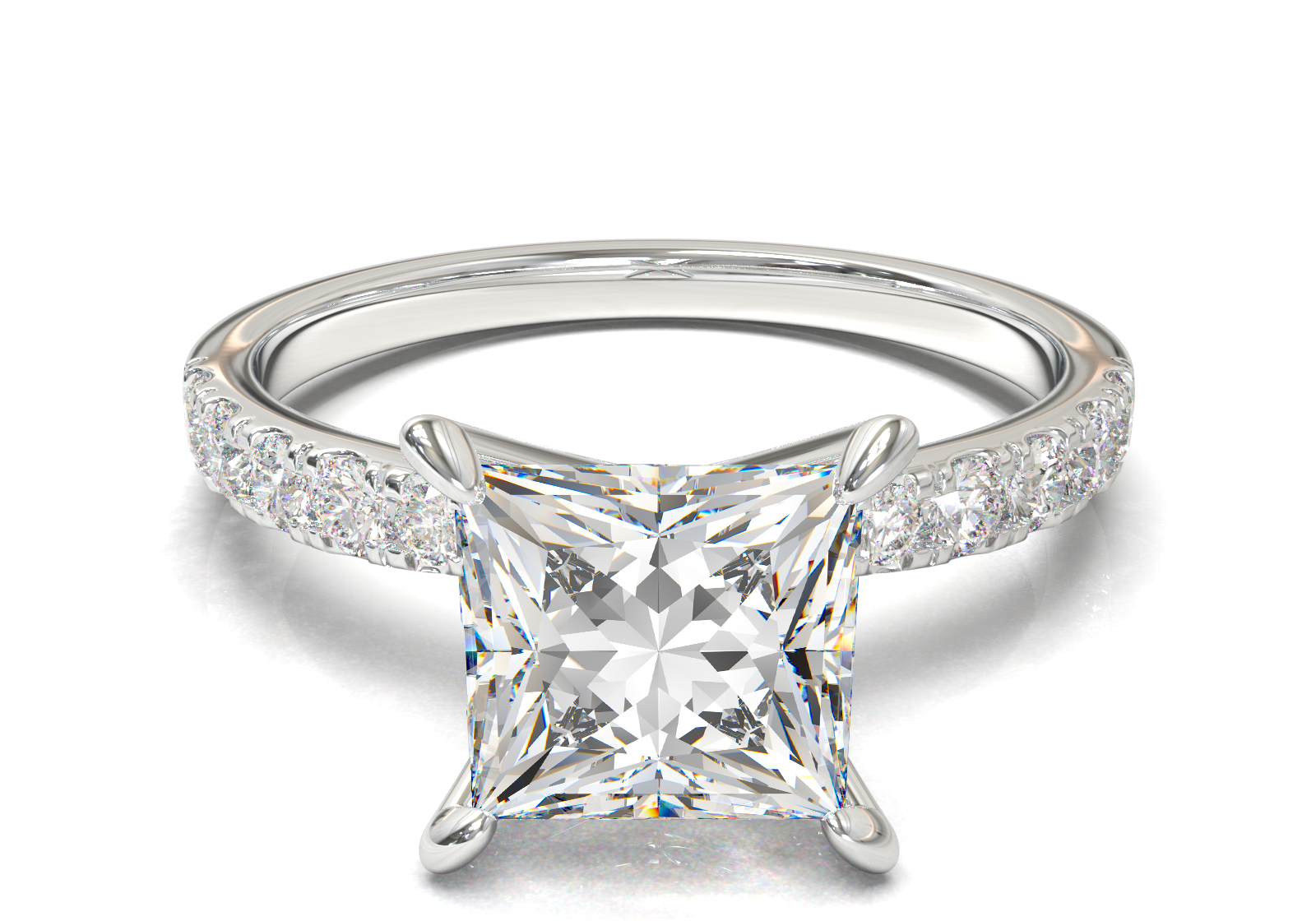 Montura Pavé 33,22,11 Oro Blanco