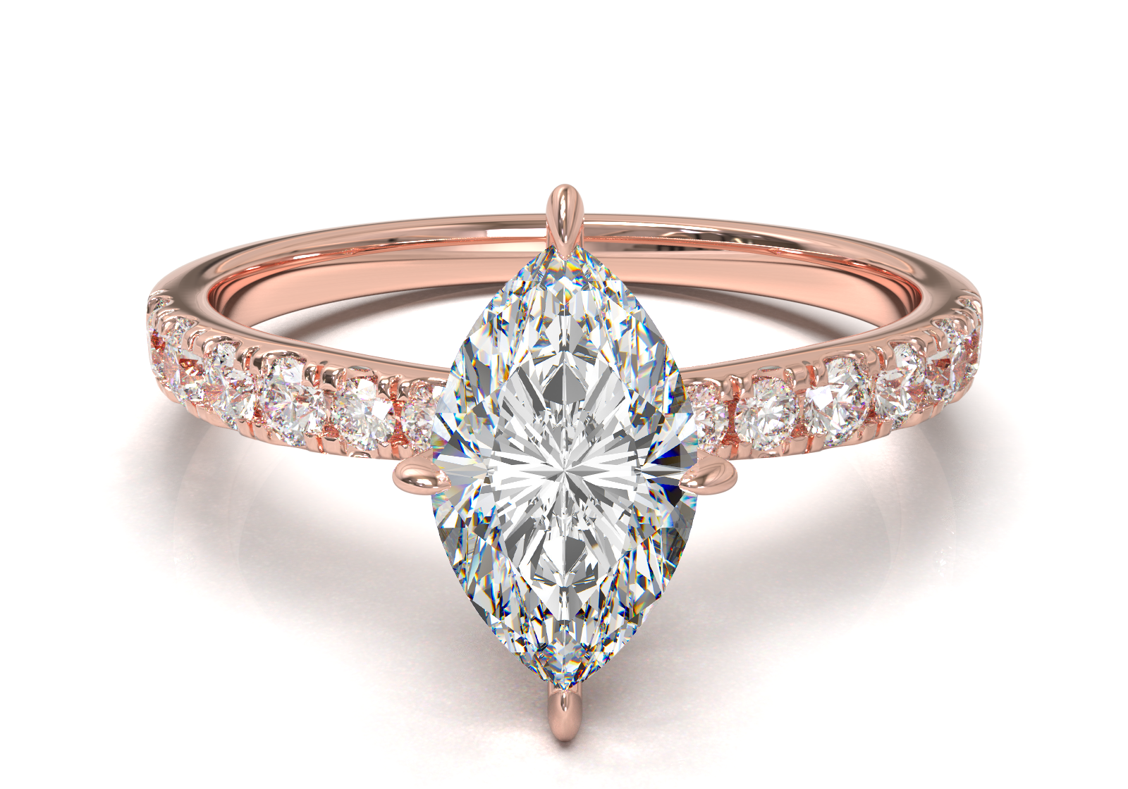 Montura Pavé 33,22,11 Oro Rosa