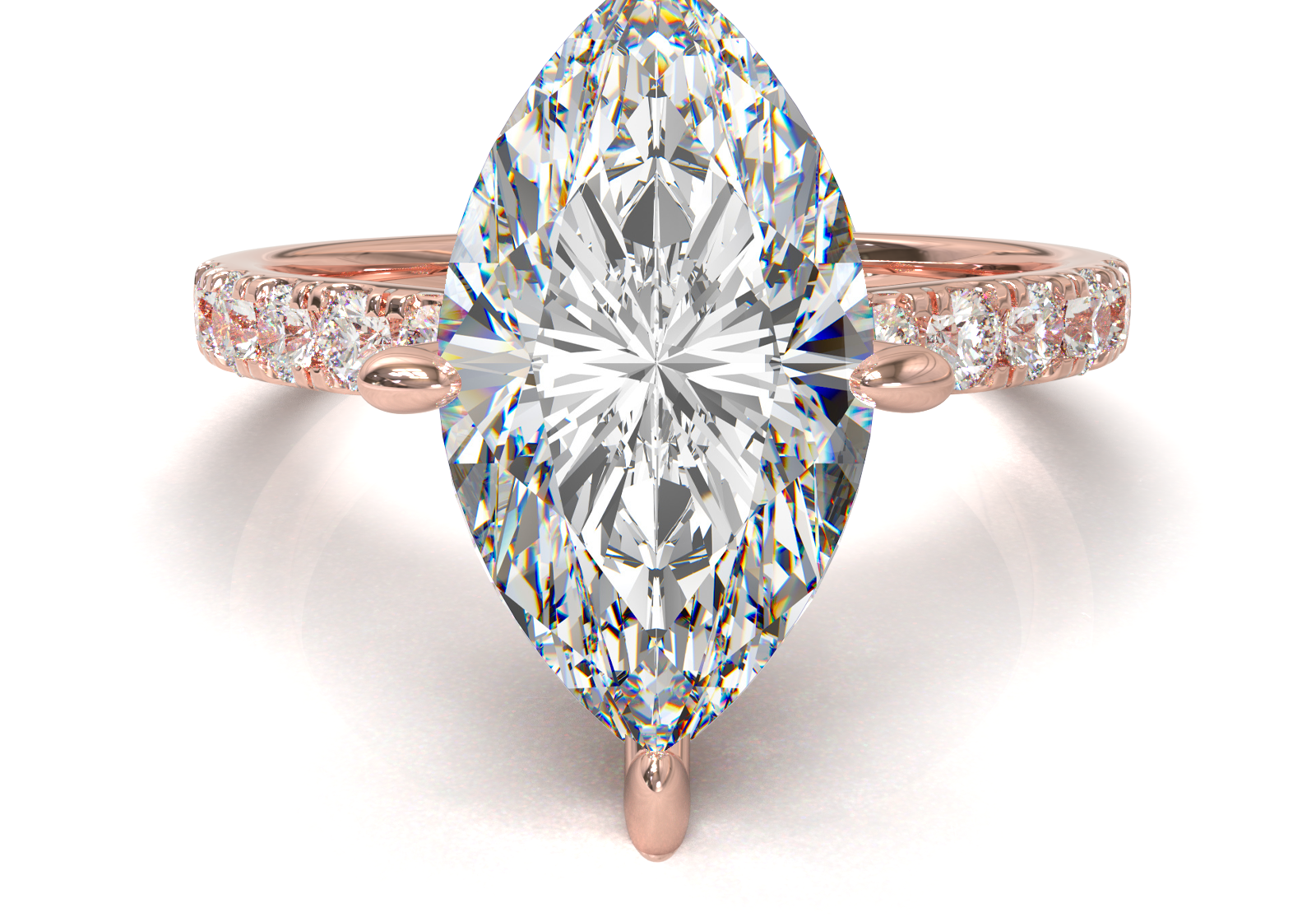 Montura Pavé 33,22,11 Oro Rosa