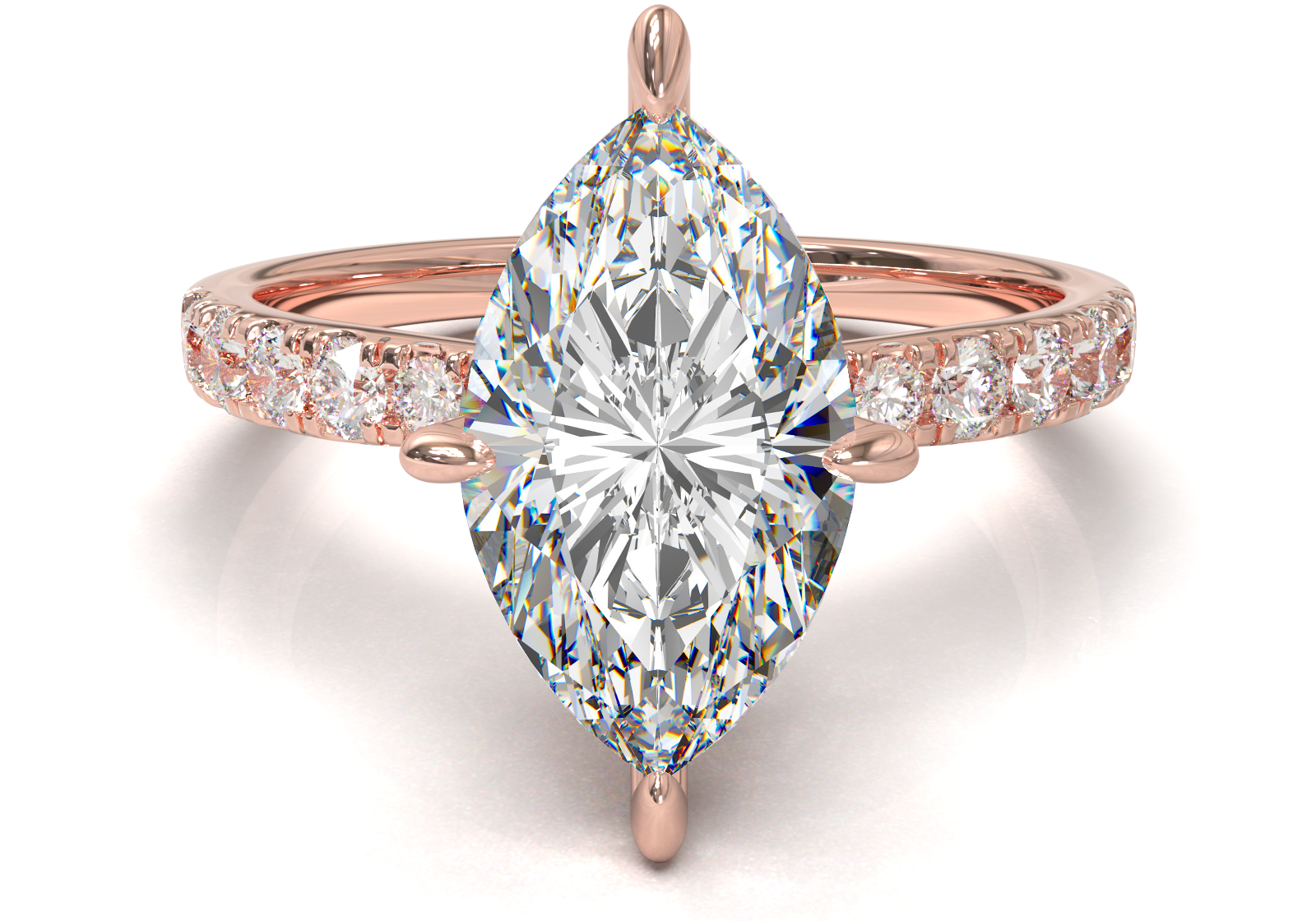 Montura Pavé 33,22,11 Oro Rosa