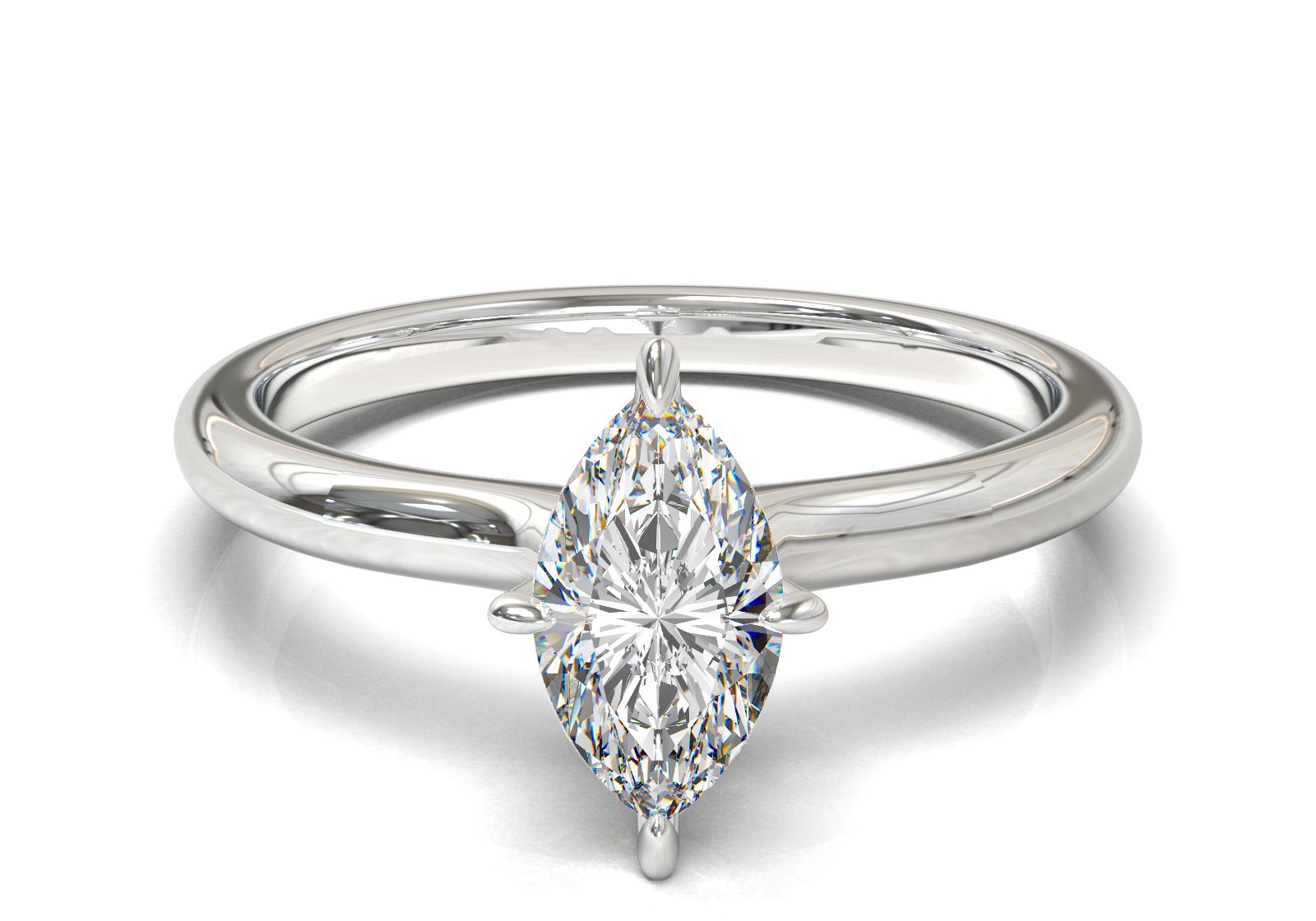 Montura Petite Oro Blanco