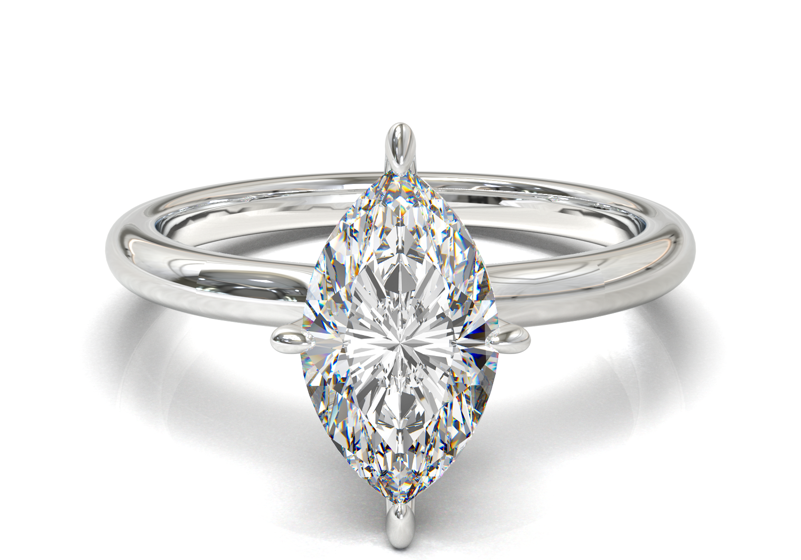 Montura Petite Oro Blanco