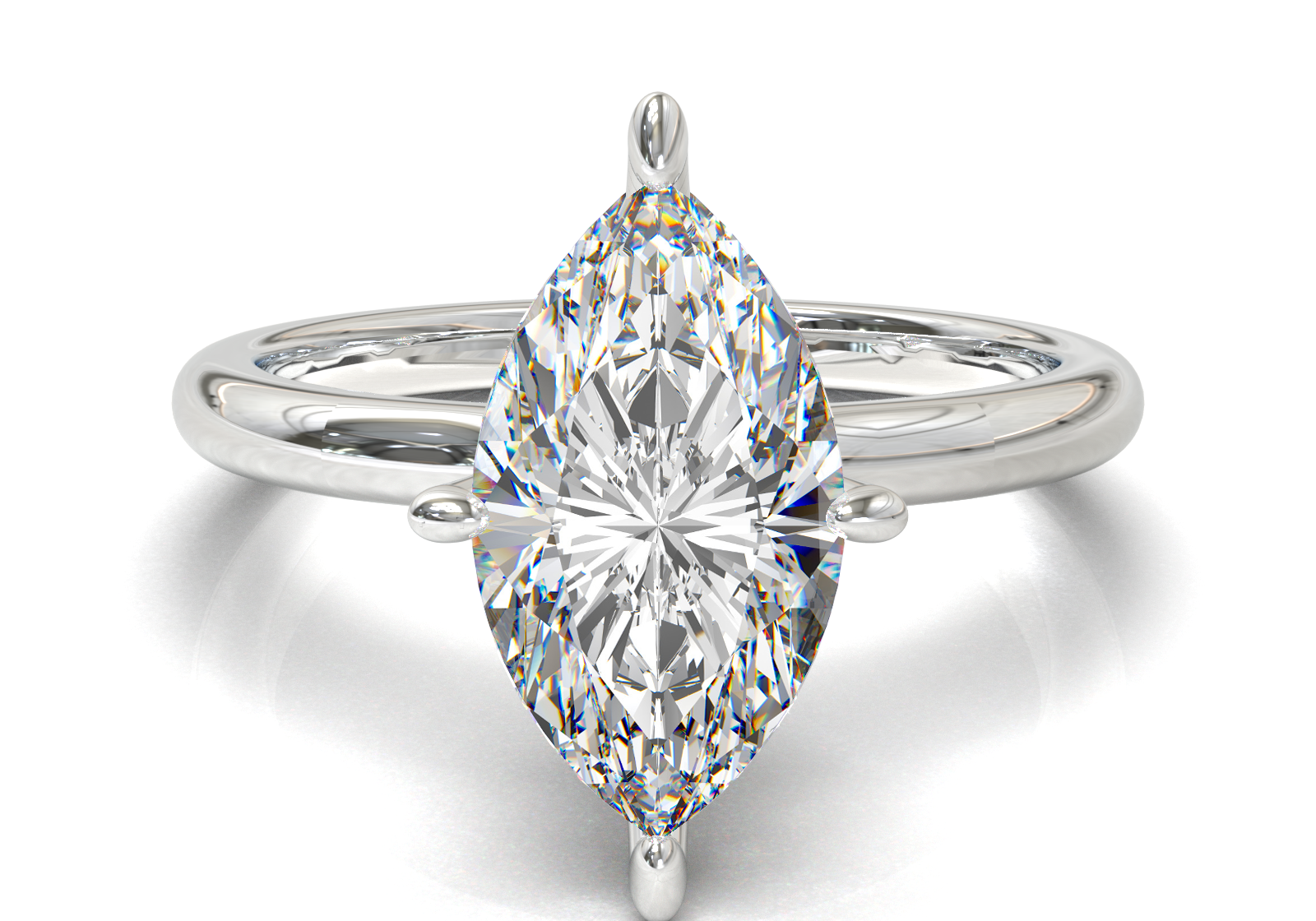 Montura Petite Oro Blanco