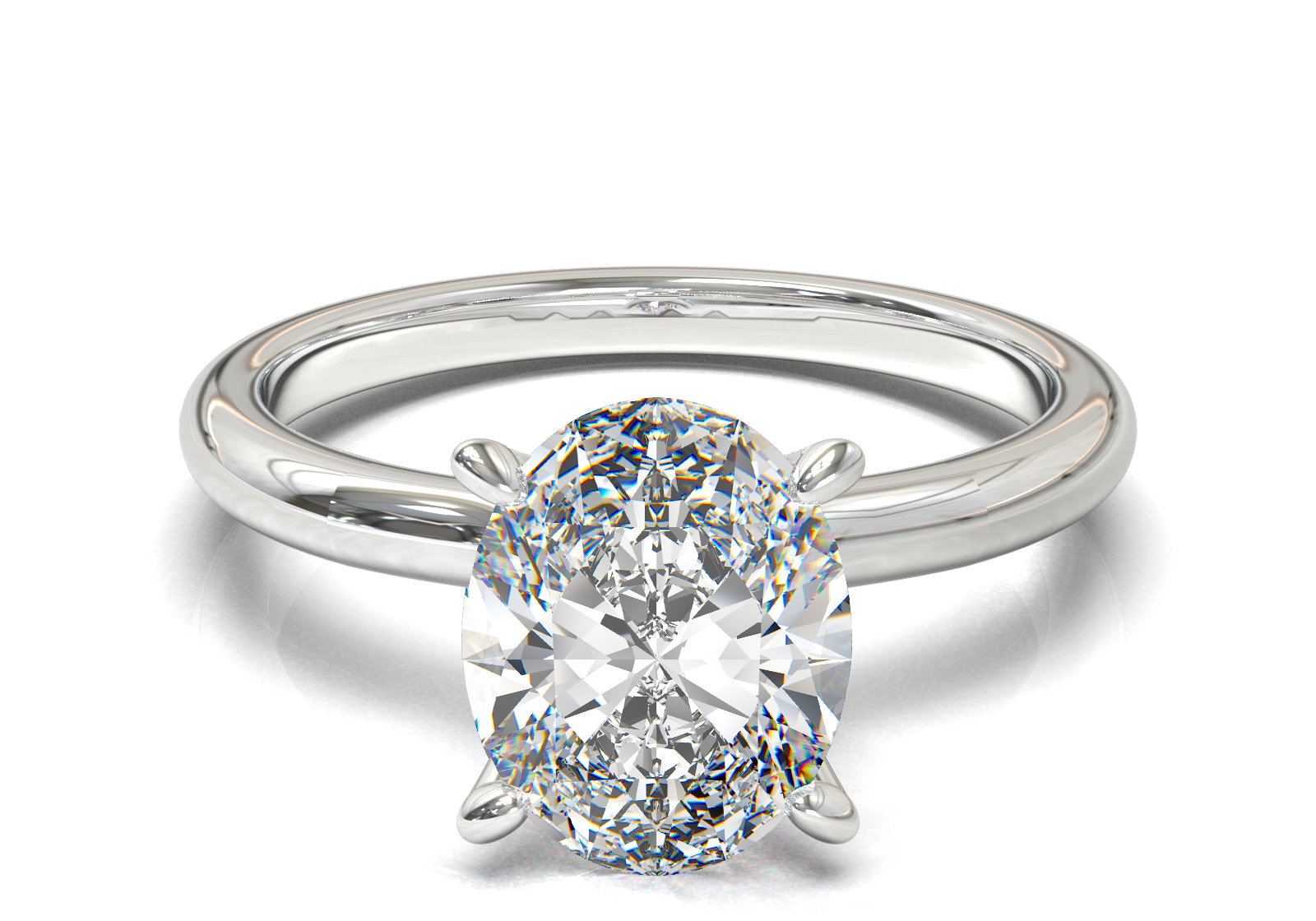 Montura Petite Oro Blanco