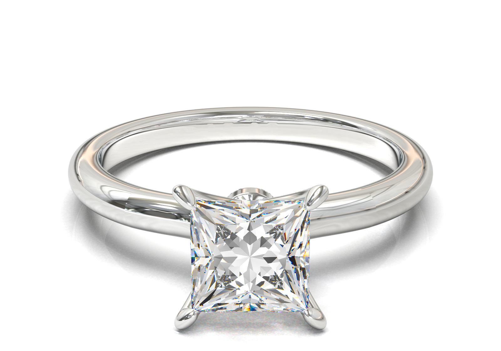 Montura Petite Oro Blanco