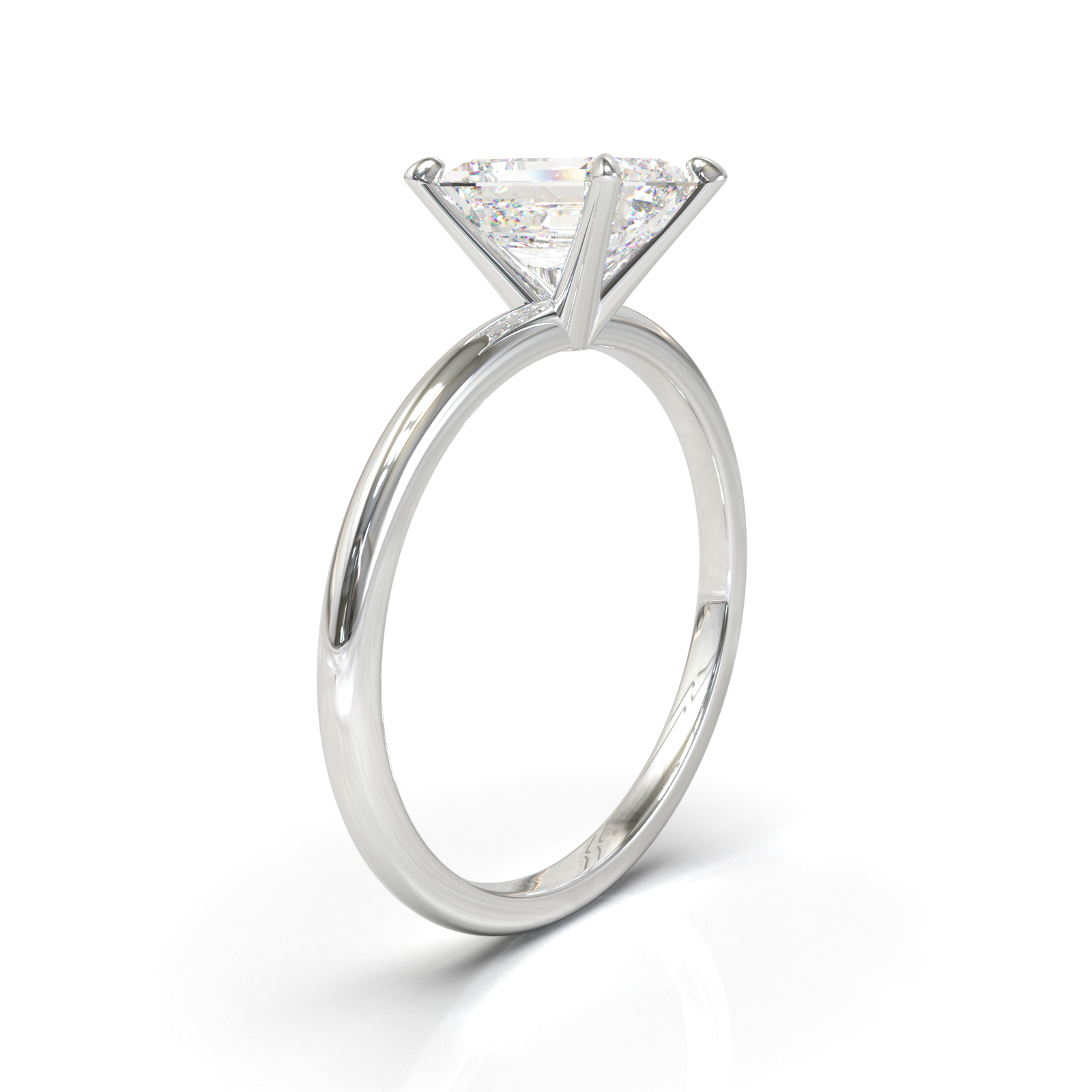 Anillo de compromiso Solitario Clasico con Diamante Emerald 1cts Bornmine